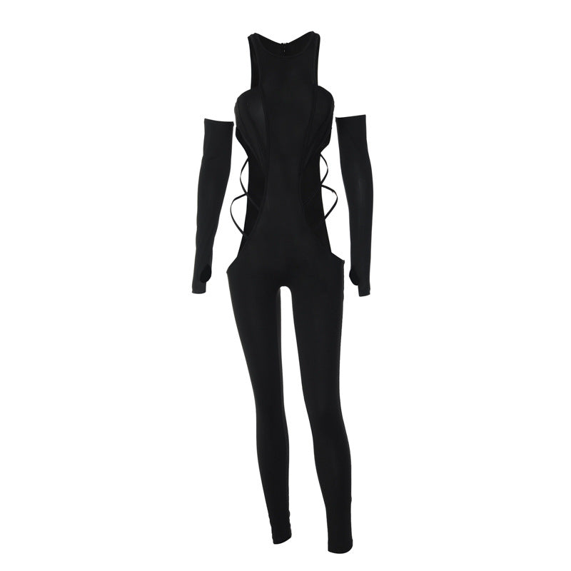 Moda personalidad pantalones delgados mono mujer