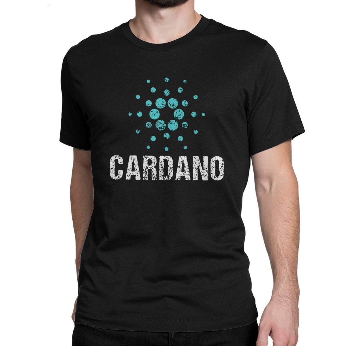Cardano Ada Logo Cryptos Vintage Tee Hombres Algodón