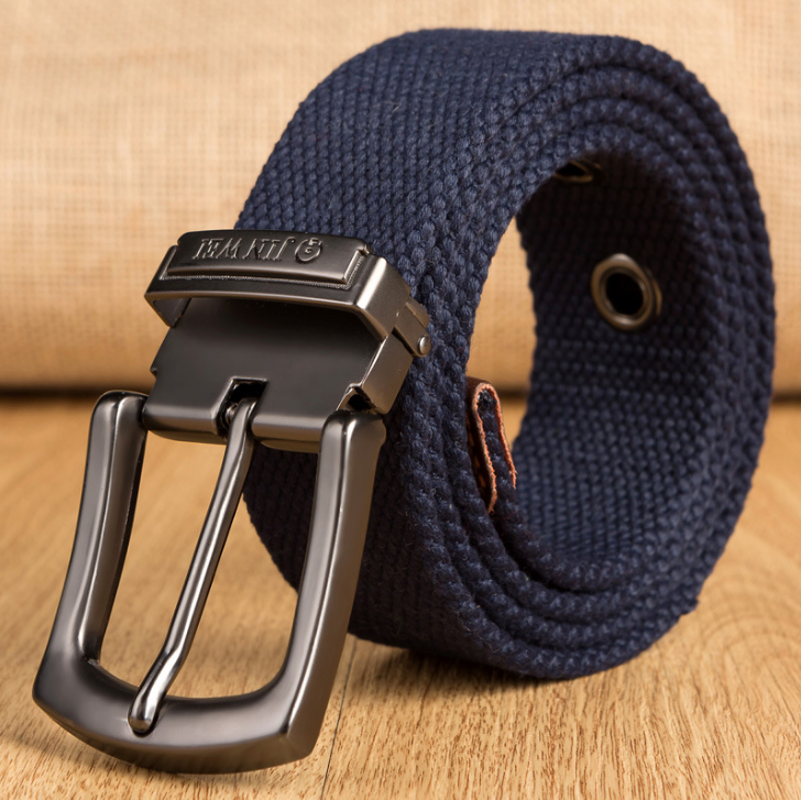 Men's Outdoor Buckle Thick Woven Canvas Belt