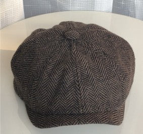 Wool Tweed Newsboy Herringbone Men Women