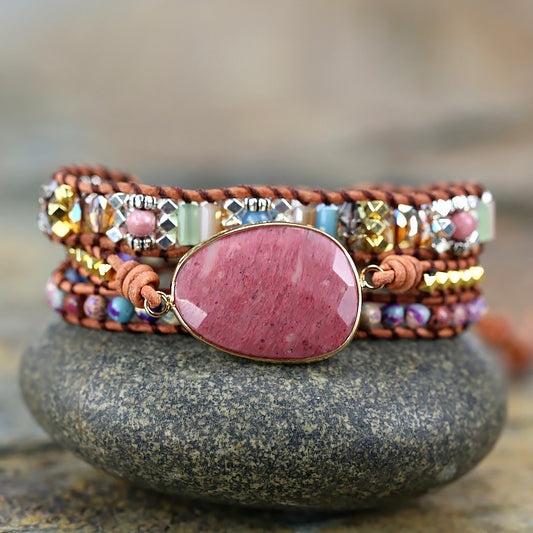 Hand-woven Natural Stone Bracelets For Women