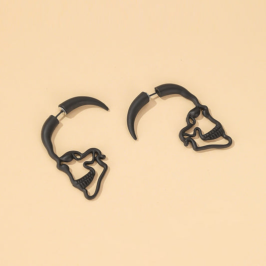 Creative Design Hollow Piercing Face Earrings