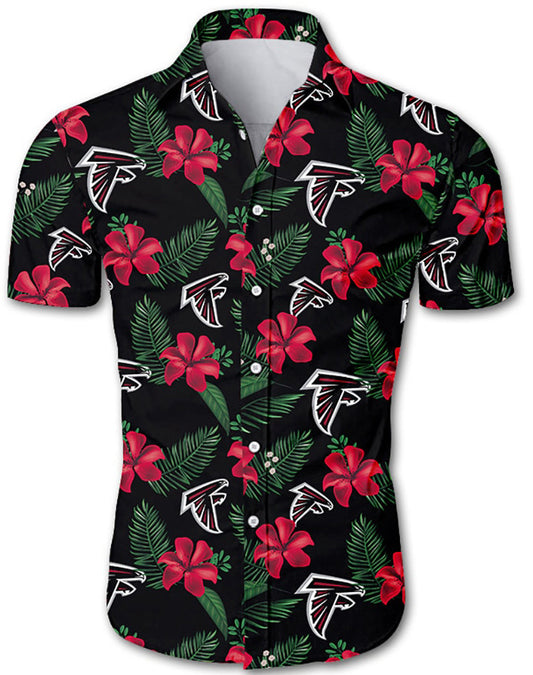 Floral Hawaiian Lapel Casual Sports Loose Short Sleeve Cardigan Printed Shirt