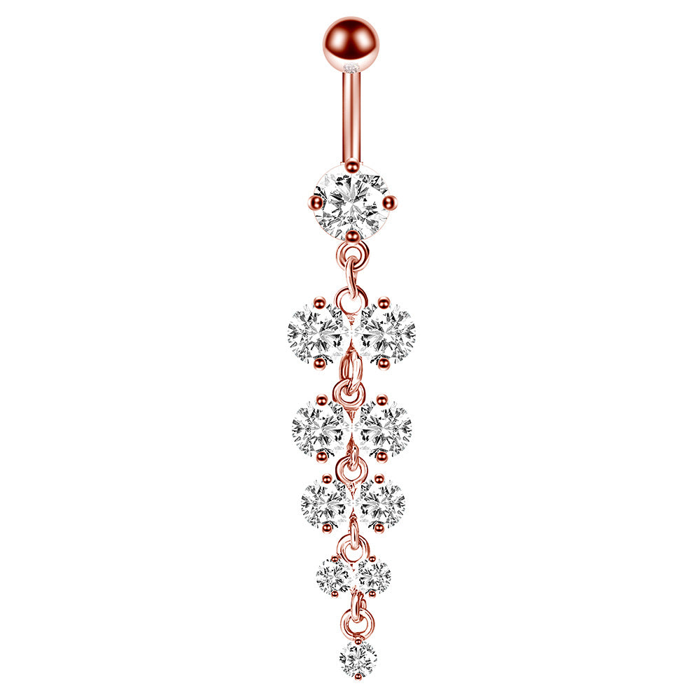 Trendy Piercing Jewelry Diamond Navel Ring
