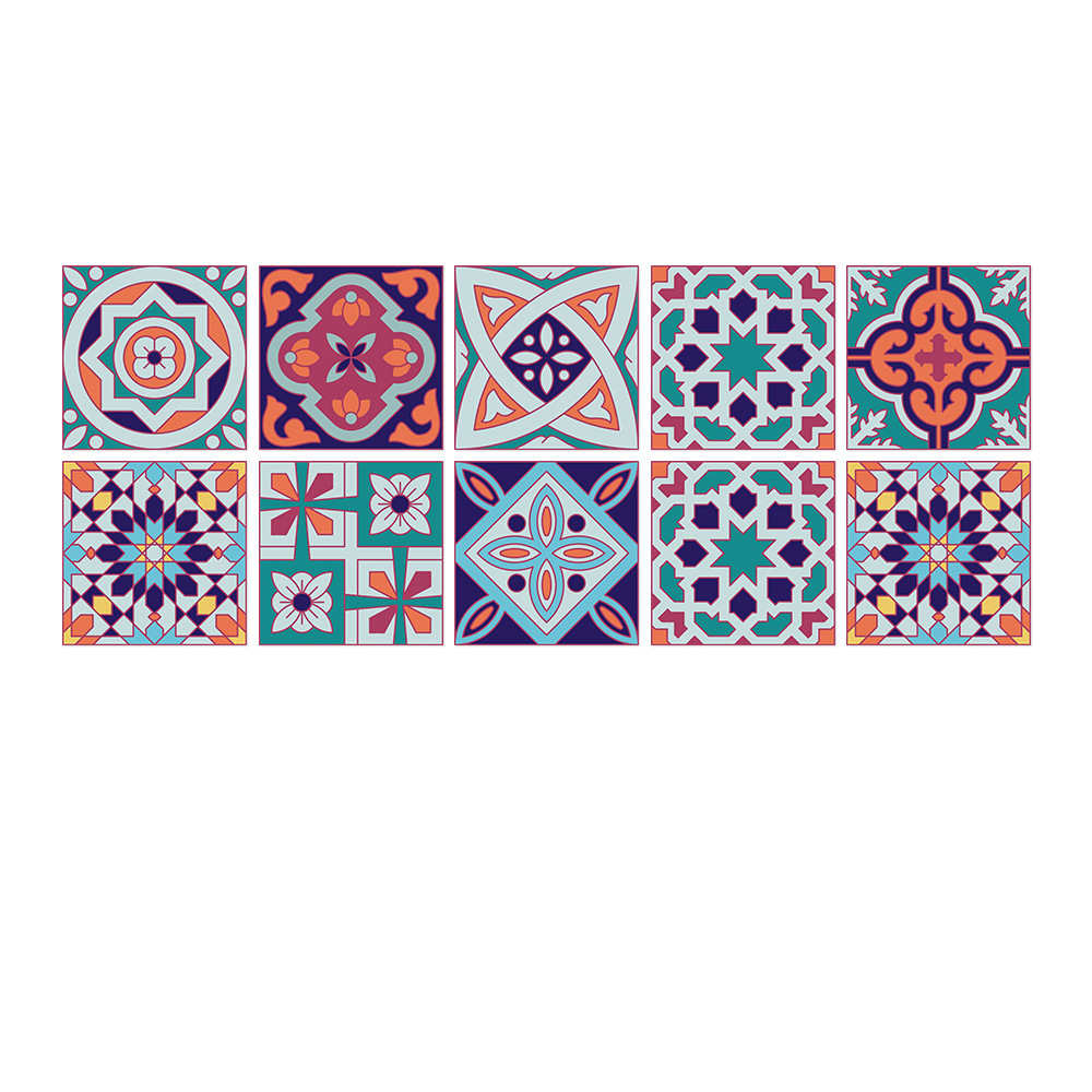 Pegatinas de azulejos a prueba de aceite e impermeables para el hogar, dormitorio, cocina y baño