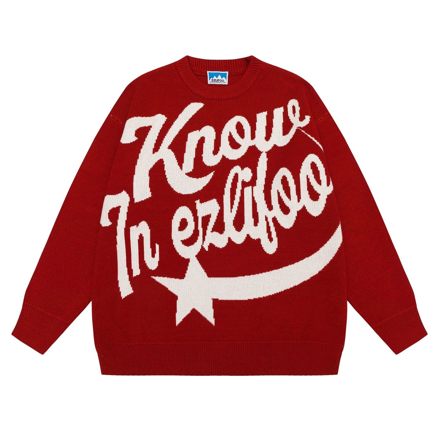 Retro Letter Printing Thickened Sweater For Men And Women Couples