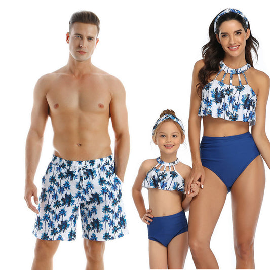 Parent-child Swimwear Beach Pants Men And Women Adult Children's Swimwear
