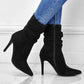 Women's Fashion Suede Pointed High Heels Boots Shoes