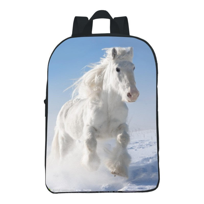 12-inch Digital Printing Animal Horse Backpack