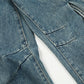 Drawstring Ruffle Design Sense Denim Trousers Men