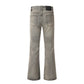 Worn Looking Washed-out Denim Bootcut Trousers Men's Hippie Trend