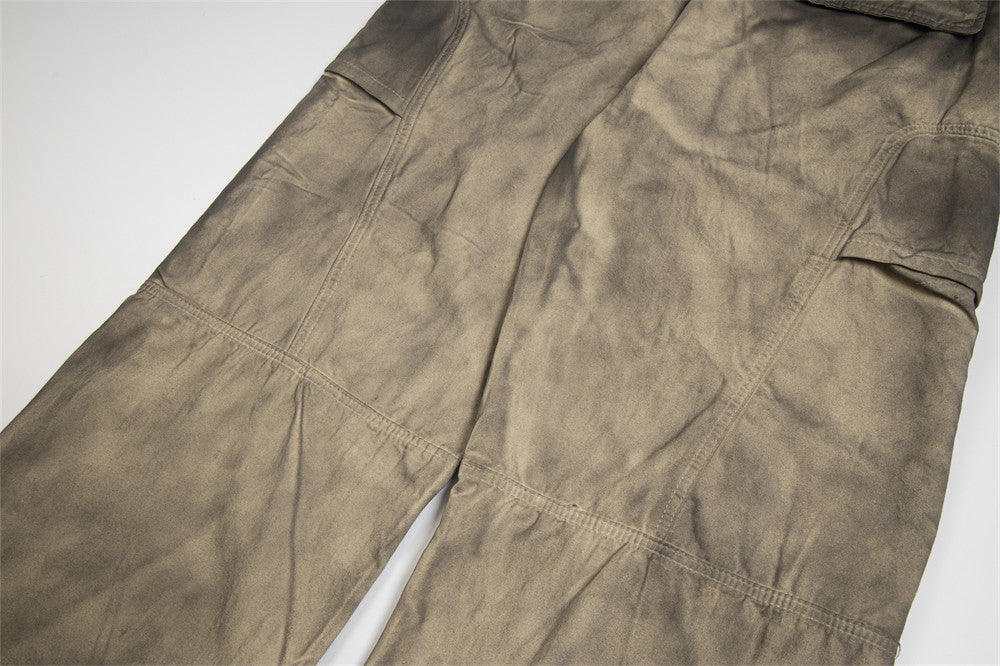 Gradient Tie-dye Dirty Tooling Straight-leg Trousers