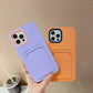 Compatible with Apple , Two-color Card Case Liquid Skin Feel Case