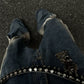 Men's Loose Double Zipper Yellow Mud Color Slightly Flared Jeans