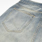 Punk Street Fashion Paint Splash Loose Distressed Beggar Straight-leg Trousers Men And Women