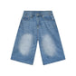 Retro Distressed Flared Cropped Pants For Men