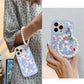 Blue Flower Pearl Mobile Phone Case