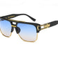 Men and women square retro colorful reflective sunglasses