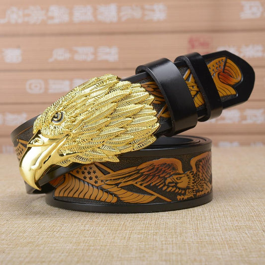 Personalized Eagle Head Buckle Men's Belt