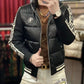 Down Jacket Men's Stand Collar Knitted Sleeve Casual Duck Down Coat