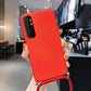 Simple Liquid Silicone Leash Mobile Phone Case