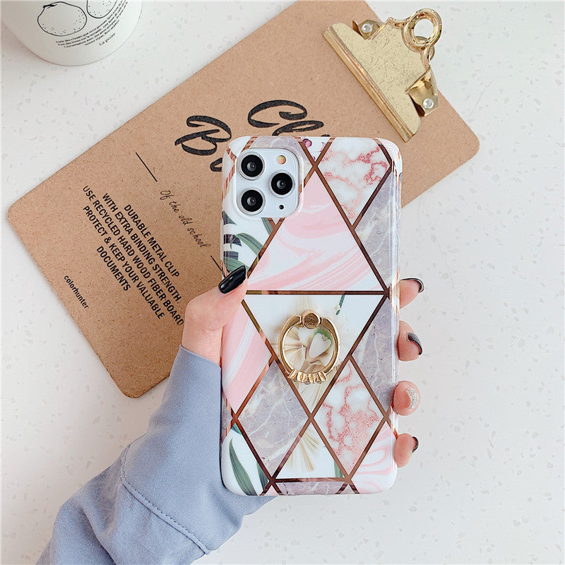 Compatible with Apple, Stitching Flowers IPhone Mobile Phone Case