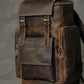 Retro Crazy Horse Leather Mens Backpack male computer bag Large Capacity 15.6 inch laptop bags genuine leather Travel Backpacks