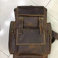 Retro Crazy Horse Leather Mens Backpack male computer bag Large Capacity 15.6 inch laptop bags genuine leather Travel Backpacks