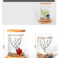 Small Office Glass Aquarium Bamboo Base Mini Fish Tank Decoration Fish Bowl