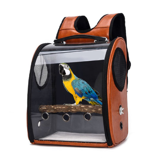 Foldable porous and breathable pet bag birds parrot bag