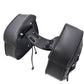 Black PU Leather Luggage Bags Motorcycle Saddlebags Saddle Bags Pouch For