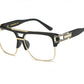 Men and women square retro colorful reflective sunglasses