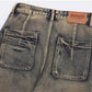Retro Large Workwear With Pocket Wide Leg Jeans