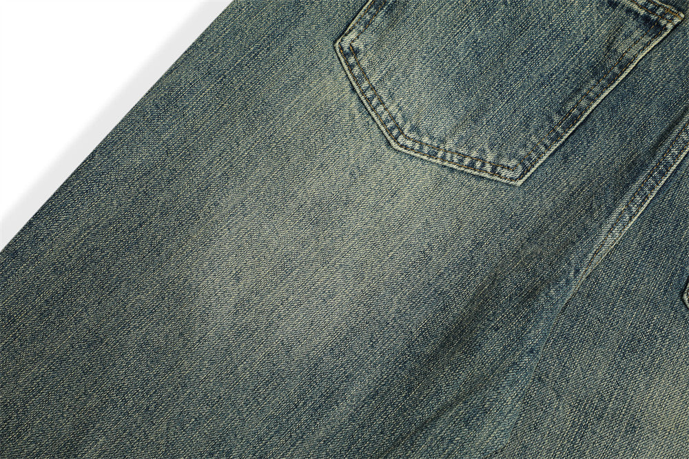 Fashion Brand Hippie Bootcut Trousers Men's Vintage Wash