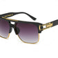 Men and women square retro colorful reflective sunglasses