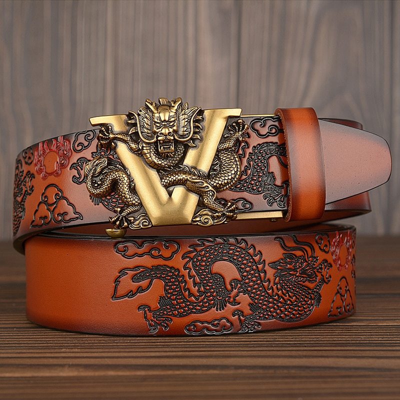 Men's leather belt