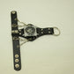 Skull rivet belt watch