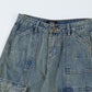 Gradient Tie-dye Denim Cargo Pants Trousers Men's Clothing