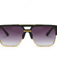 Men and women square retro colorful reflective sunglasses