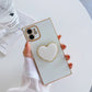 Square Electroplating Love Bracket Phone Case Soft