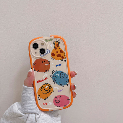 Cute Animal Phone Case New Orange Stand