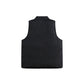 Solid Color Printing Sleeveless Top Zipper Multi-pocket Stand Collar Cotton Vest Men