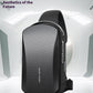 New Hard Shell Men's Fashion Waterproof Shoulder Messenger Bag