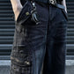 Retro Tattered Jeans Big Pocket Jeans Loose-fitting Wide-leg Trousers