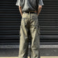 Retro Large Workwear With Pocket Wide Leg Jeans