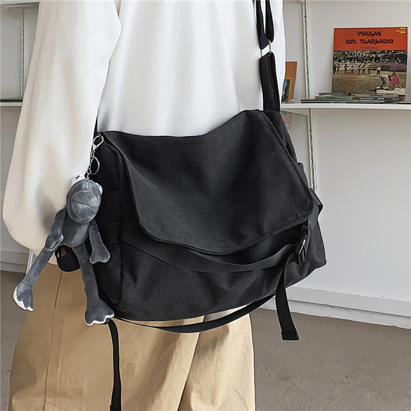 Men's Large Capacity Simple Messenger Casual Student Book Shoulder Boys Shoulder Bag