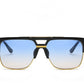 Men and women square retro colorful reflective sunglasses