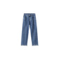 Retro Casual Irregular Slit Simple Jeans