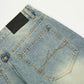 Retro Straight Jeans Men's Punk Distressed