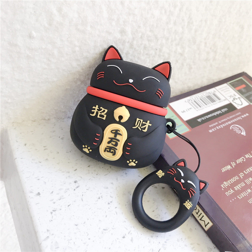 Lucky cat headphones set